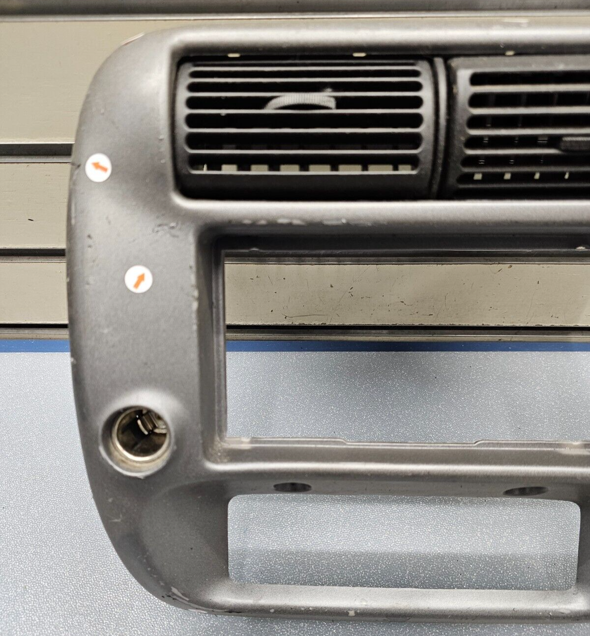 95-10 Ford Ranger EXPLORER Center Dash Radio Trim Surround Bezel Trim SILVER B2