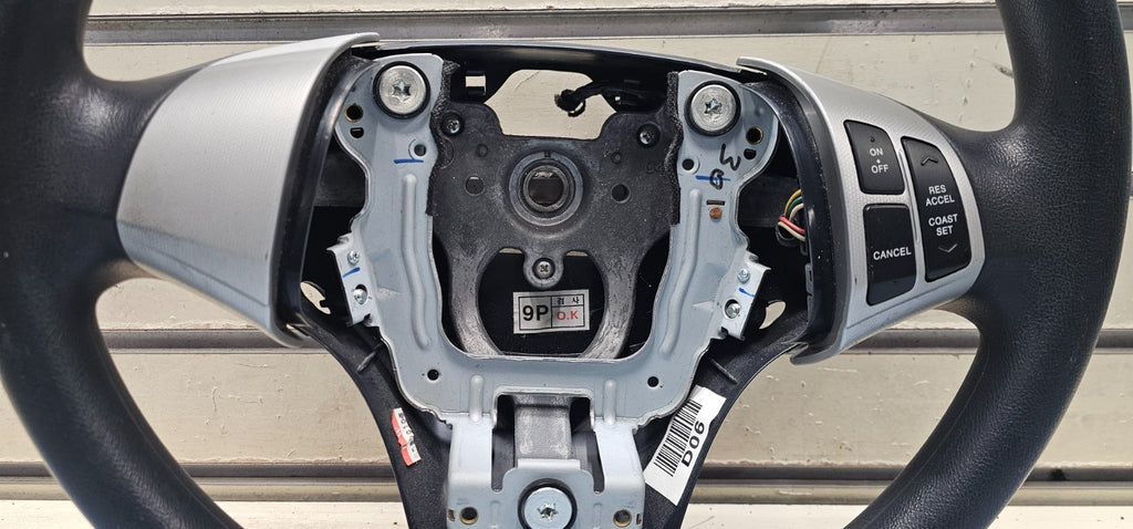 🔥07-09 Elantra Left Driver Steering Column Wheel Cruise Control Leather Black