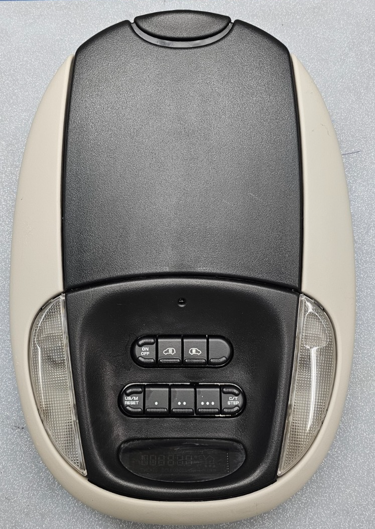 🔥01-07 Town Country Voyager Overhead Console Dome Light Lamp Storage Black/Tan