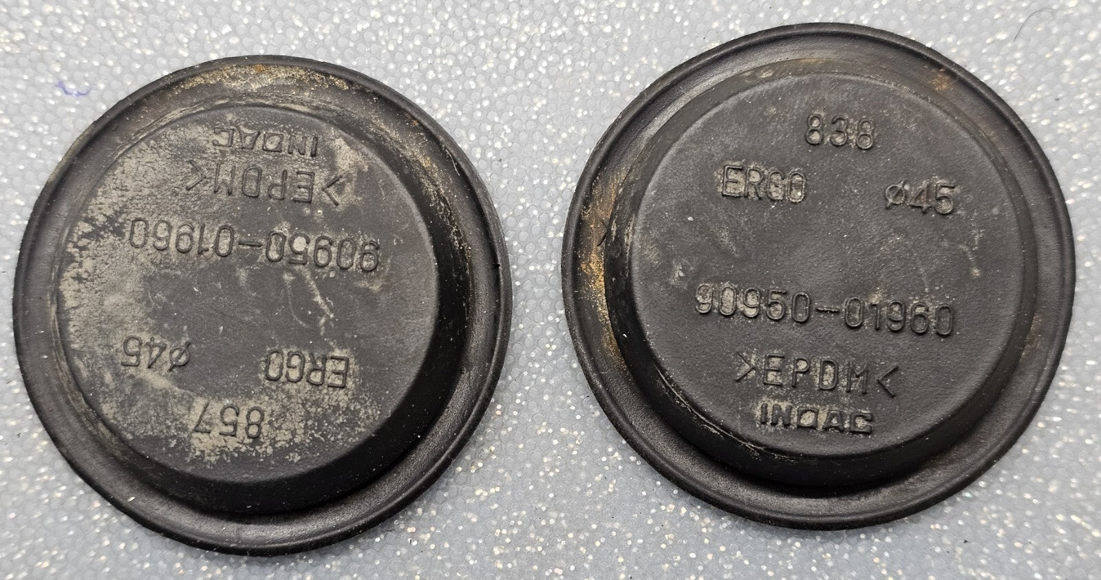 03-11 Toyota Corolla Trunk Drain Plugs Black Pair Set of 2 OEM/TC