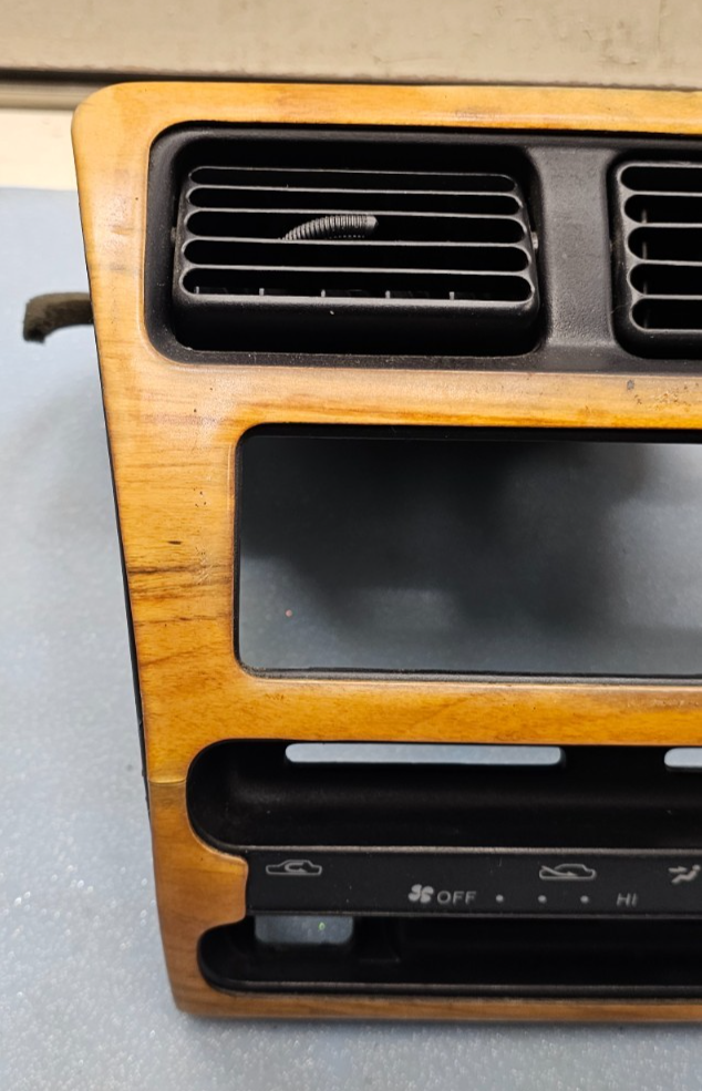 🔥93-97 Corolla Dash Cliamate Control AM FM Radio Stereo Bezzel Trim Panel Wood