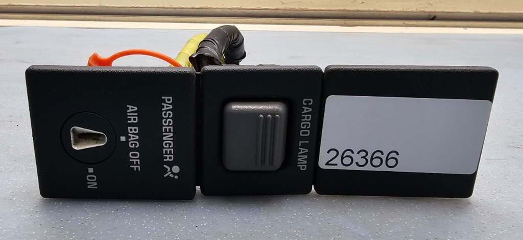 🔥95-99 CHEVY GMC TAHOE YUKON C/K TRUCK DASH AIR PASSENGER BAG CARGO LAMP SWITCH