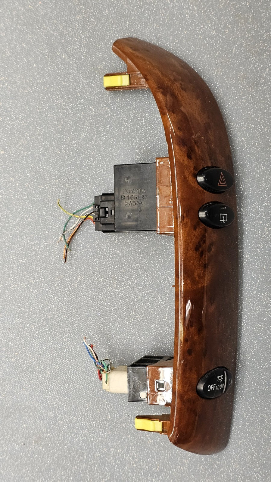 🔥04-10 Toyota Sienna Dash Hazard Defrost Light Door Switch Trim Bezel Wood