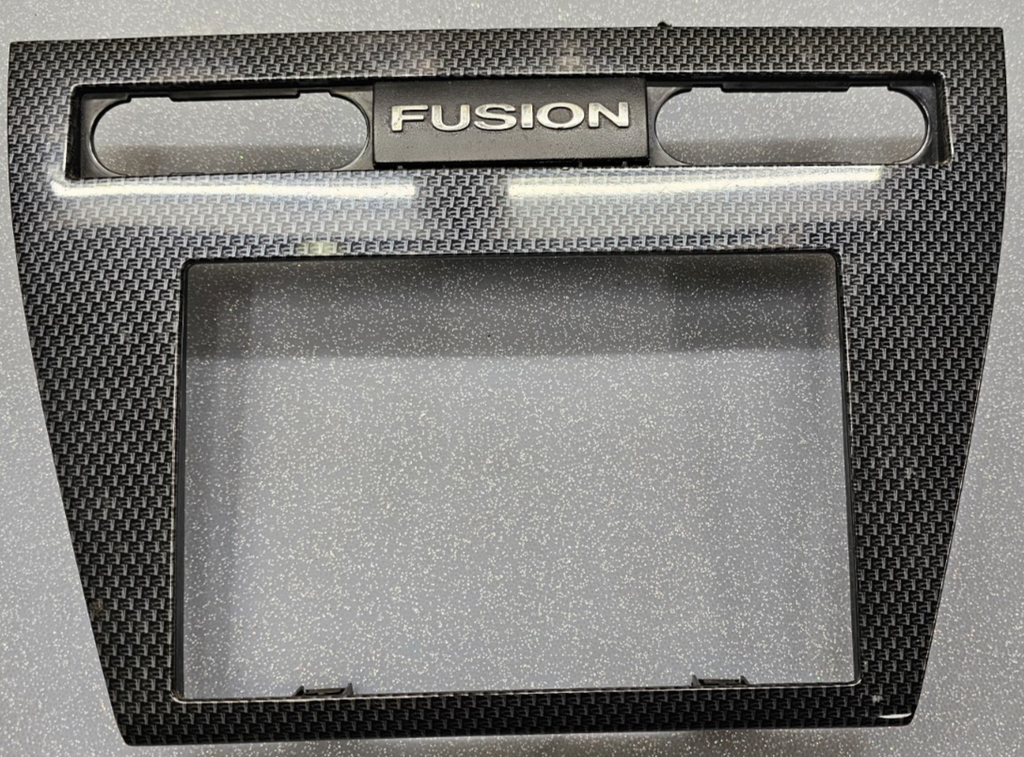 🔥06-09 Fusion Milan Dash Trim Panel FM Radio Stereo Bezel CARBON BLACK/SILVER