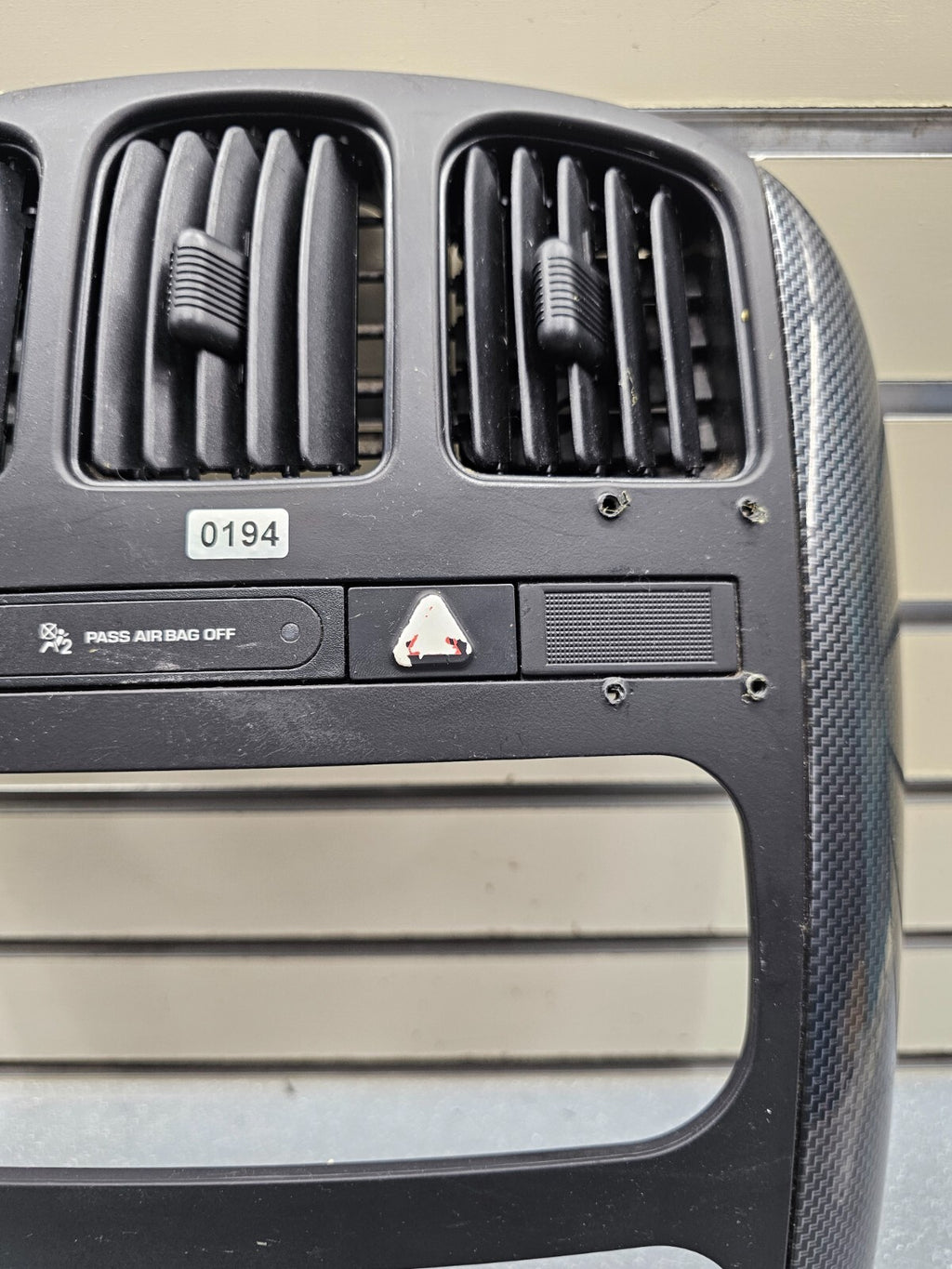 01-07 Caravan Town & Country Voyager Dash Radio Climate TRIM Bezel Carbon BLACK