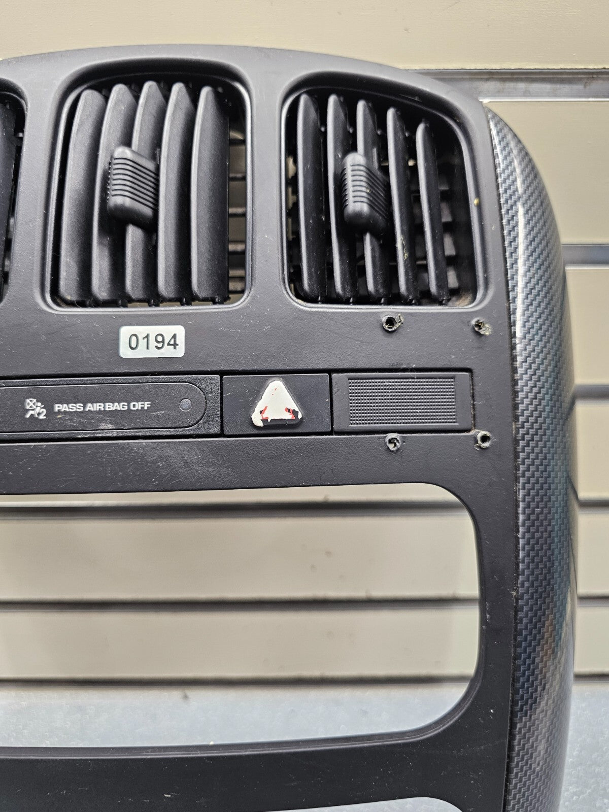 01-07 Caravan Town & Country Voyager Dash Radio Climate TRIM Bezel Carbon BLACK