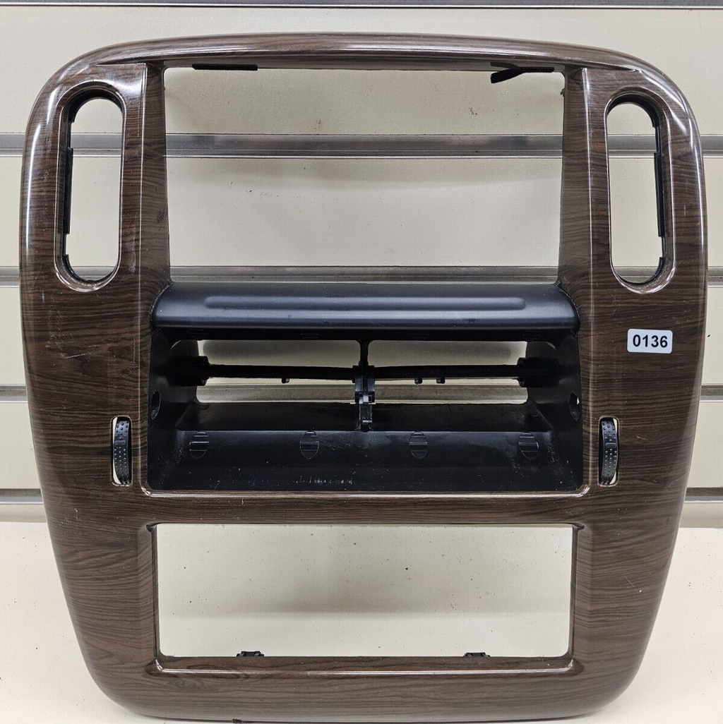 🔥02-05 EXPLORER RADIO AUDIO STEREO CLIMATE TEMPERATURE CONTROL BEZEL TRIM WOOD