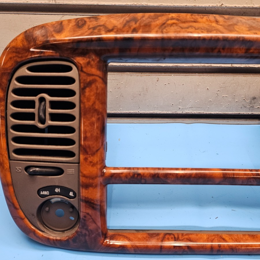 🔥97-03 Ford F150 Center Dash Radio Climate Trim Stereo Display BEZEL Panel Wood