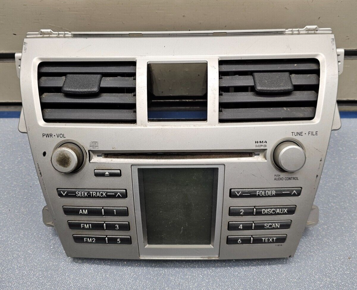 🔥07-11 Yaris Dash AM FM Radio Stereo Display Climate Trim Bezel Panel Silver