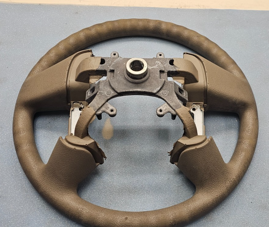 🔥2004-2008 Ford F-150 F150 Tan Leather Wrapped Steering Wheel OEM TAN