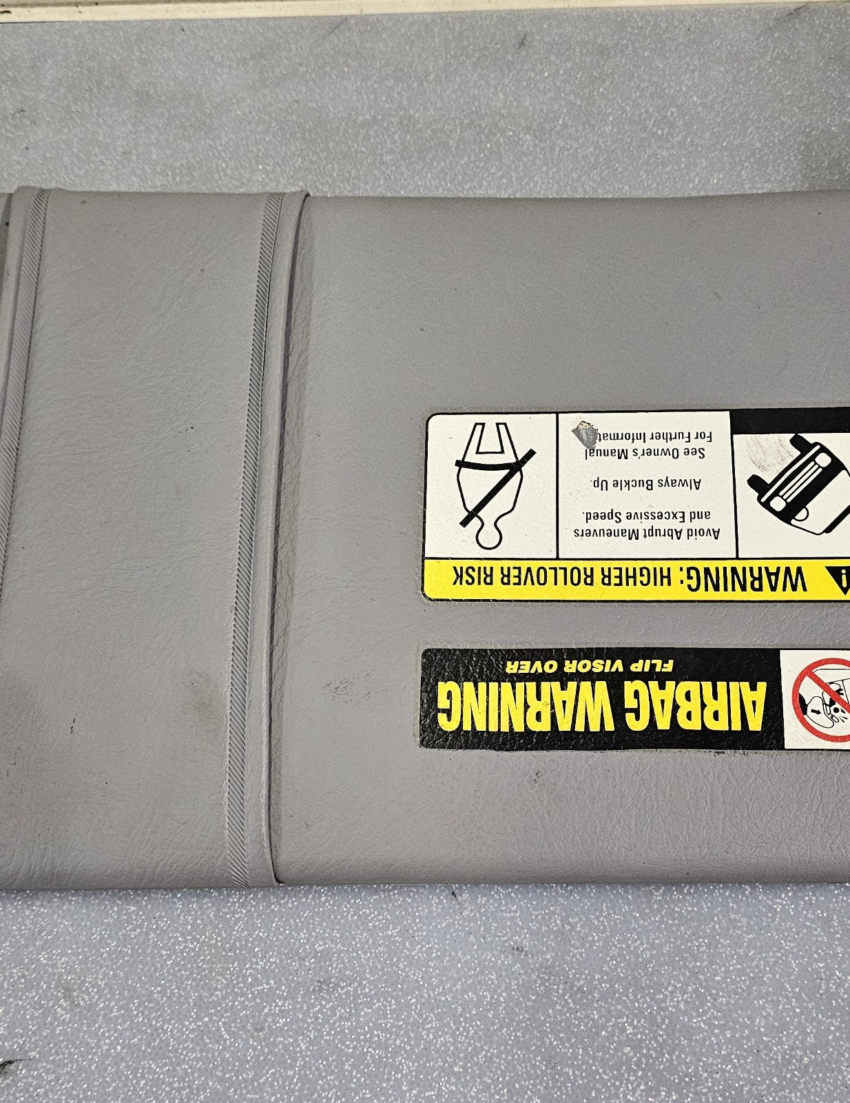 🔥02-04 Honda CR-V Front Left Driver Master Sun Visor Sun Shade GRAY OEM