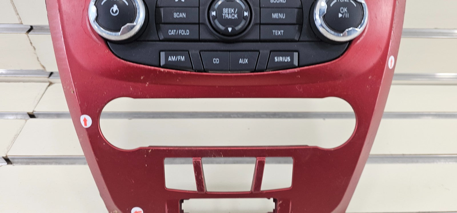 🔥10-12 Fusion Milan Dash Climate Control AM FM Radio Bezel Panel Trim Red