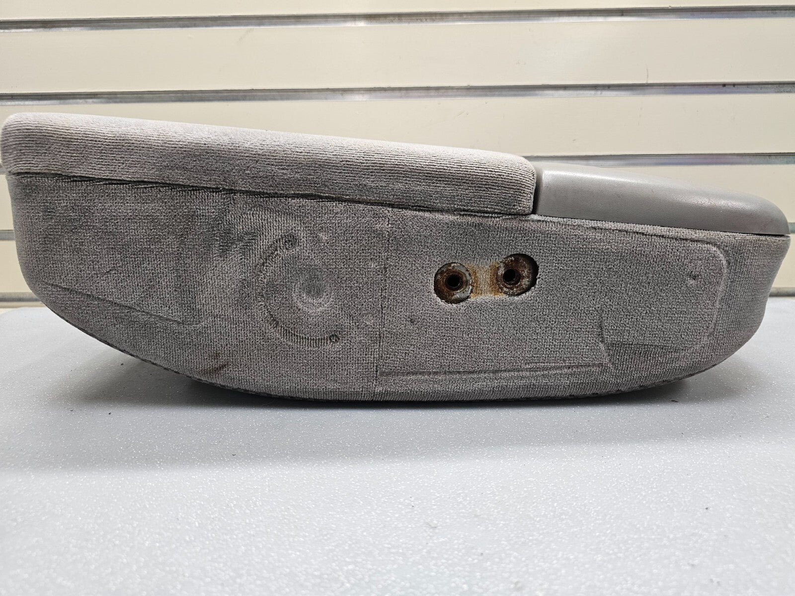 🔥97-03 Ford F150 Center Console JUMP SEAT Cloth/Leather Cup Holder LT GRAY JS6