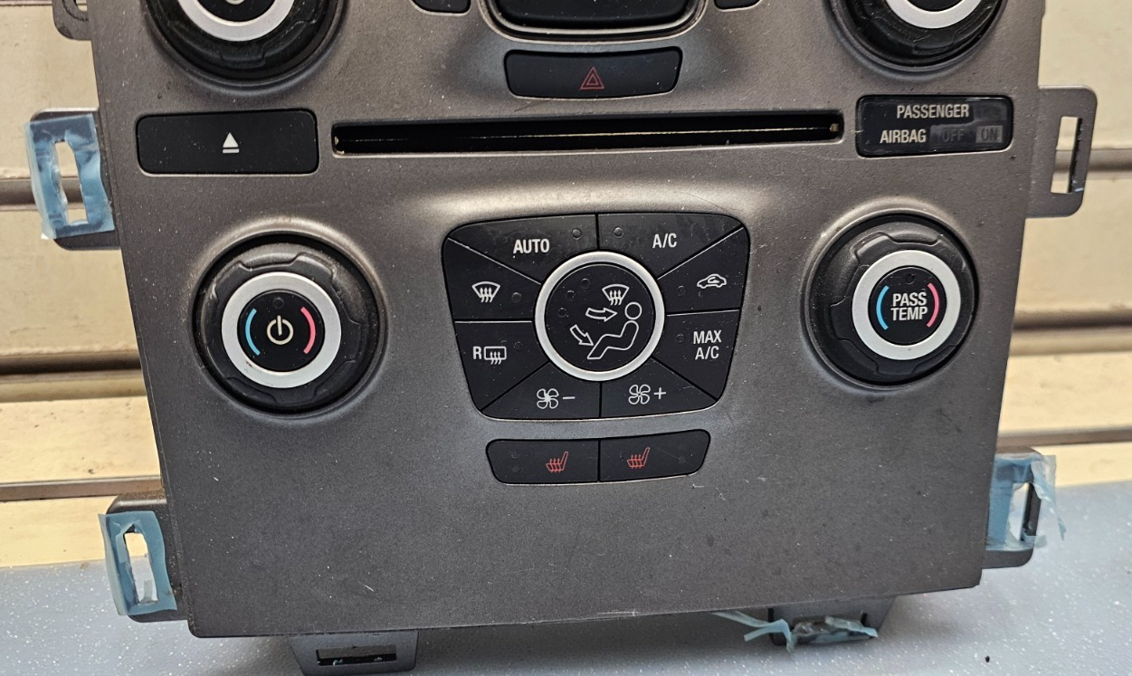 🔥11-14 EDGE RADIO STEREO AUDIO CLIMATE HEATER BEZEL INSTRUMENT PANEL SILVER