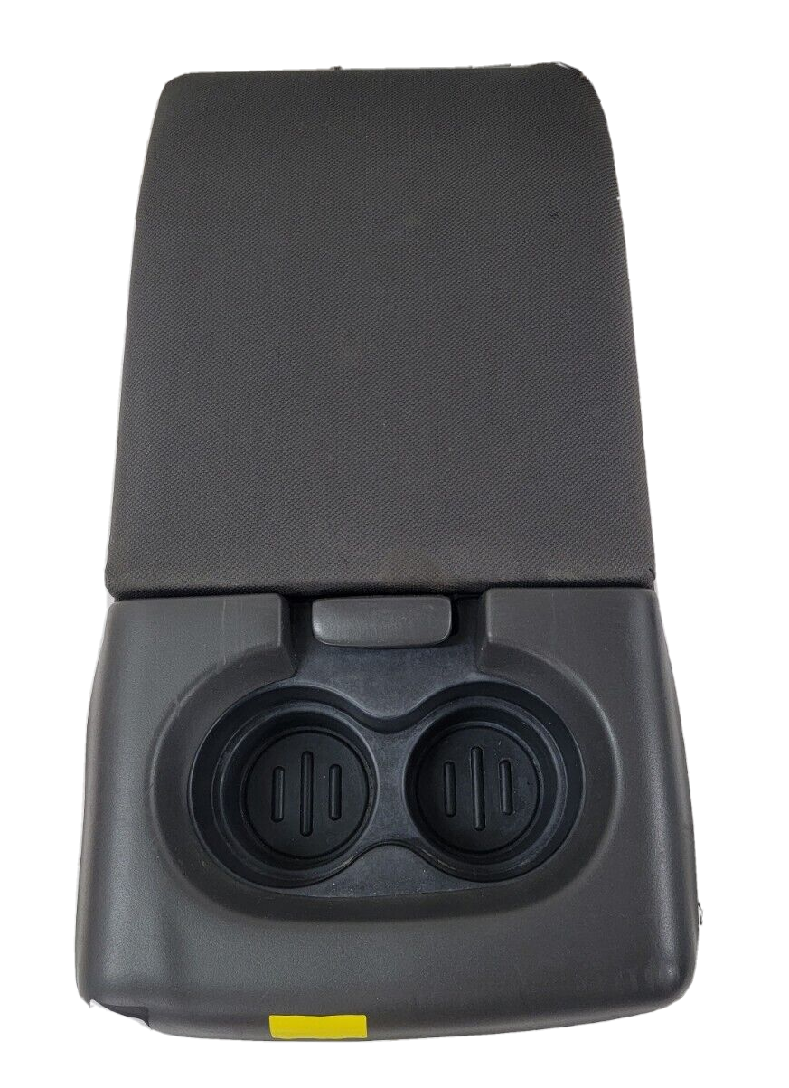 04-08 Ford F-150 Jump Seat Center Console Armrest Cup Holder Cloth Dark Gray JS1