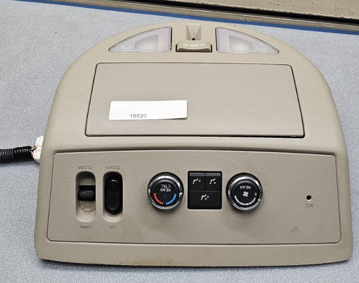 🔥08-12 NISSAN ARMADA QX56 ROOF CONSOLE OVERHEAD MAP LIGHT DOME STORAGE TAN