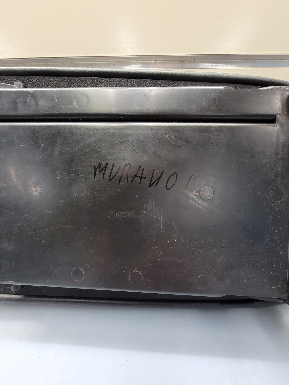 🔥09-14 NISSAN MURANO CENTER CONSOLE ARM REST LID PAD COVER BLACK LEATHER OEM