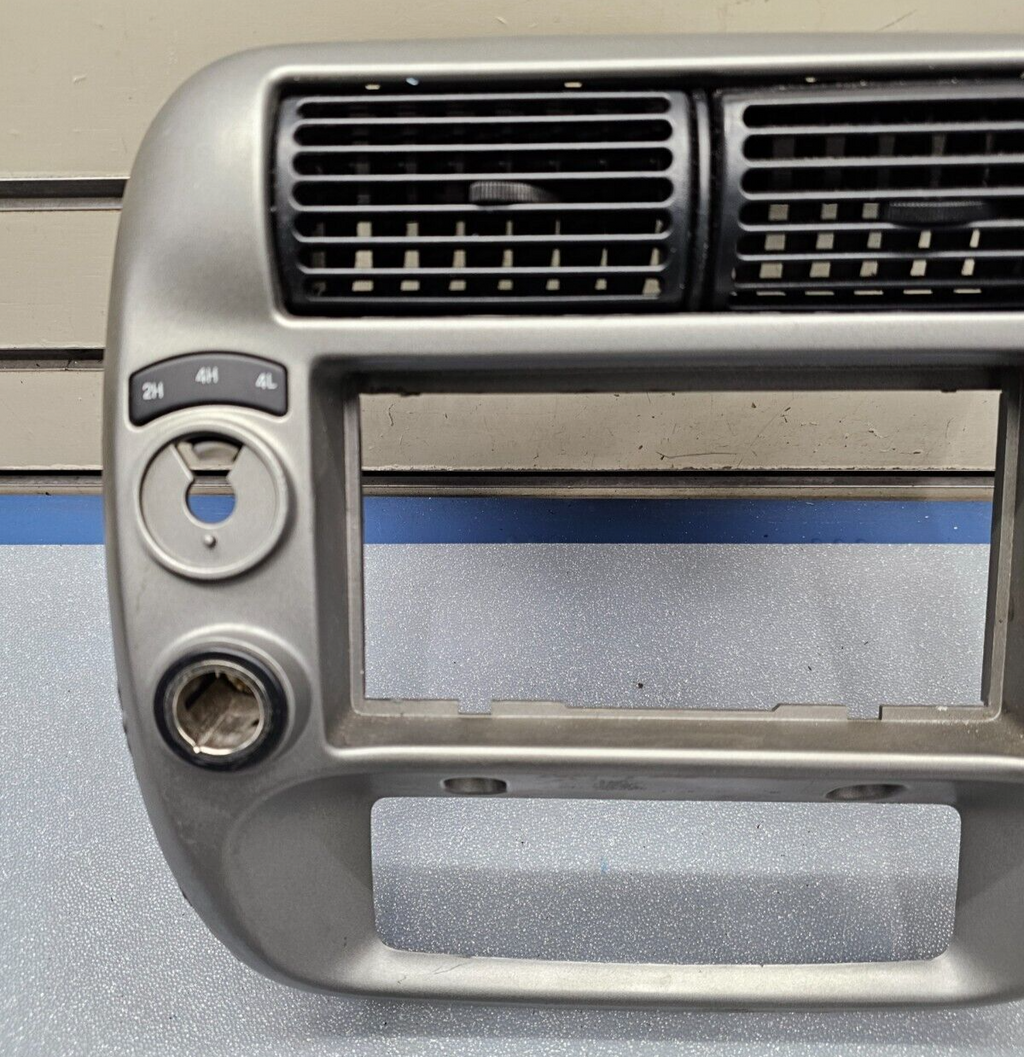 95-10 Ford Ranger EXPLORER Center Dash Radio Trim Surround Bezel Trim SILVER B2