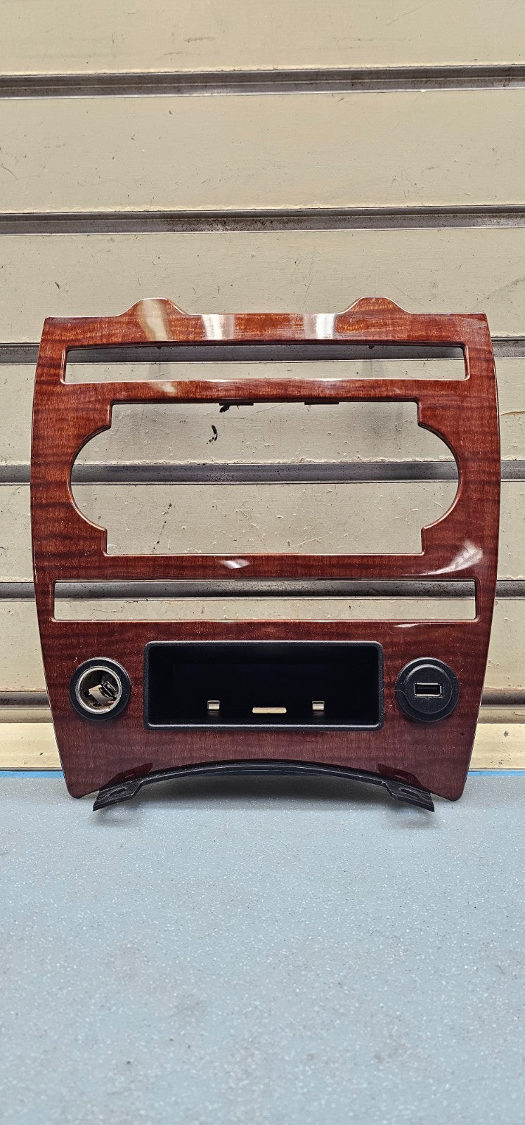 🔥05-07 JEEP GRAND CHEROKEE DASH PANEL RADIO SURROUND TRIM BEZEL WOODGRAIN OEM