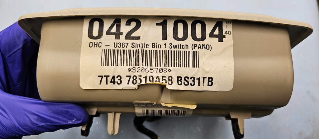 🔥2007-2014 Ford Expedition Overhead Map & Dome Light w/Sunroof Switch Tan OEM