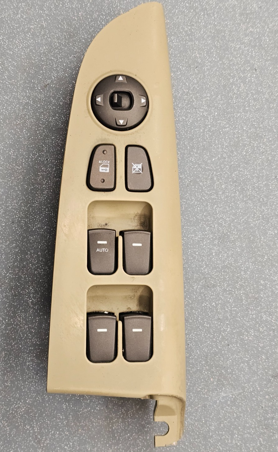 🔥07-10 Hyundai Sonata Left Driver Door Master Power Window Switch Bezel Tan OEM