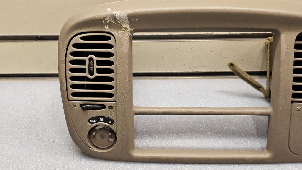 🔥97-03 Ford F150 Center Dash Radio Climate Trim BEZEL Panel AIRBG Line TAN