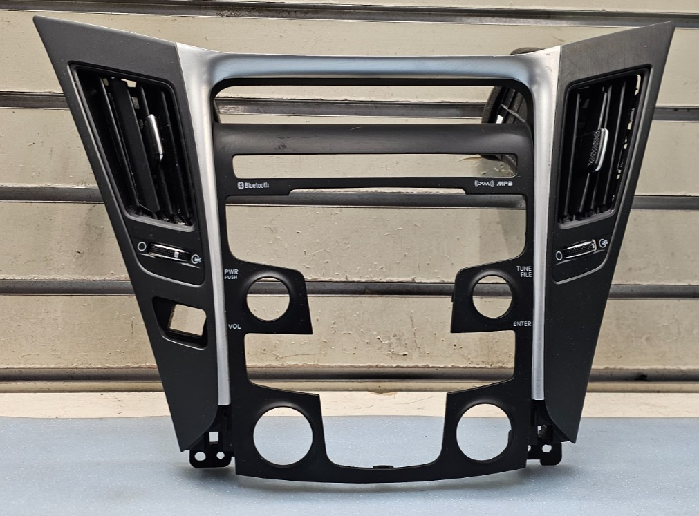 🔥11-14 Sonata Center Dash Radio Stereo Bezel Trim Panel Climate BLACK/SILVER