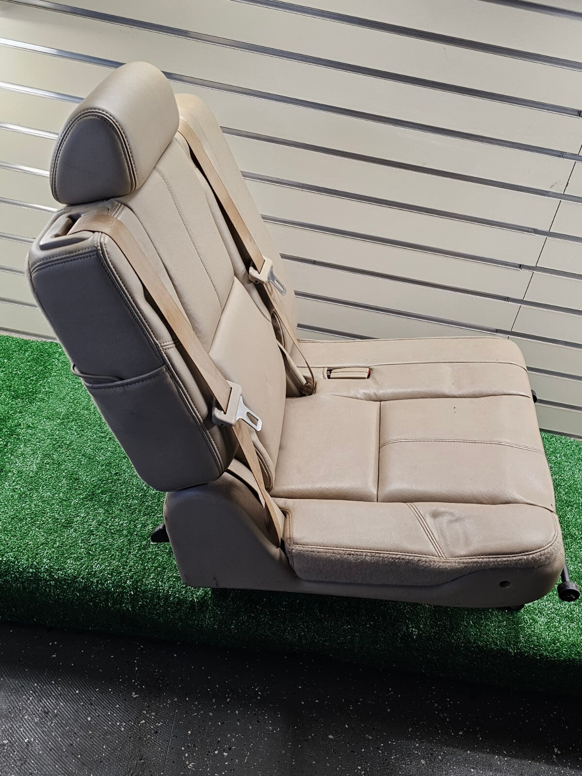 🔥07-14 chevy Suburban Tahoe Yukon Leather Rear Removable Third Row Seat TAN