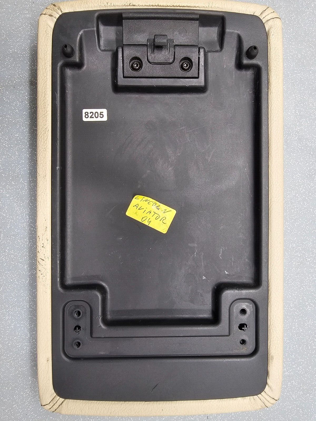🔥03-05 LINCOLN AVIATOR FRONT CENTER CONSOLE LID COVER ARMREST LEATHER TOP TAN