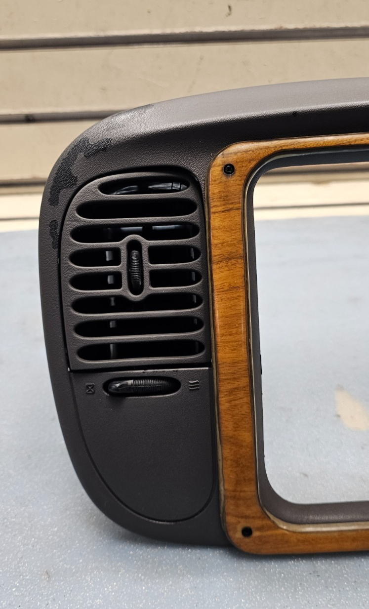 🔥97-03 Ford F150 Dash FM Radio Climate Trim Stereo BEZEL Panel Wood/Gray B1