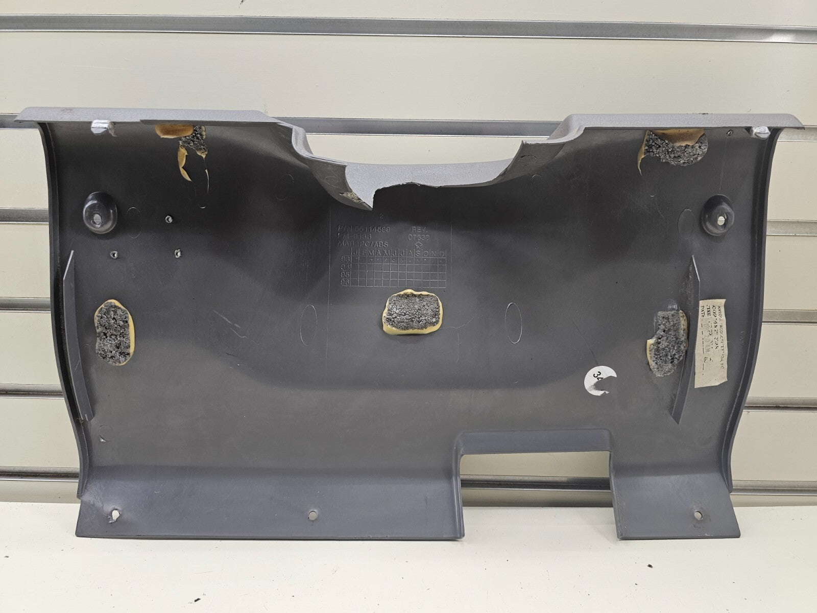 94-97 Dodge RAM Lower Dash Bolster Knee Bezel Steering Column Cover Trim LT Gray