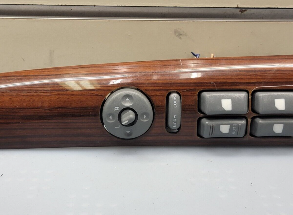 99-00 Cadillac Escalade Left Driver Window Switch Lock Control OEM woodgrain