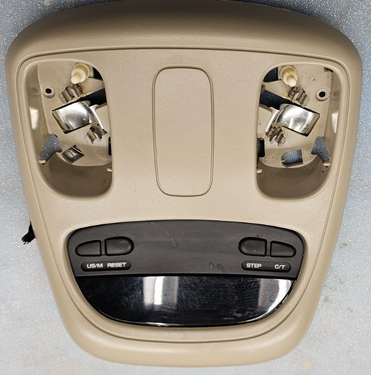 🔥02-05 RAM Overhead Console DOME Light Lamp Roof Storage Compartment TAN 05