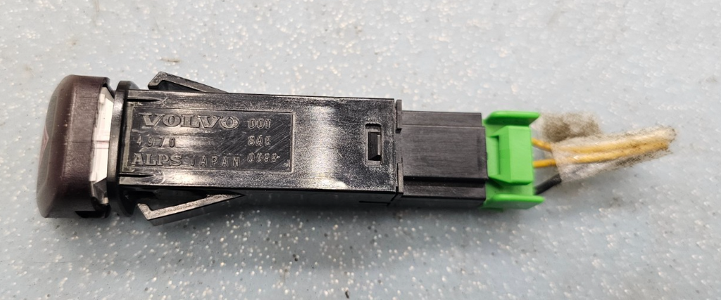 🔥98-14 Volvo XC90 S80 V70 Emergency Hazard Light Control Switch Unit Assy Black