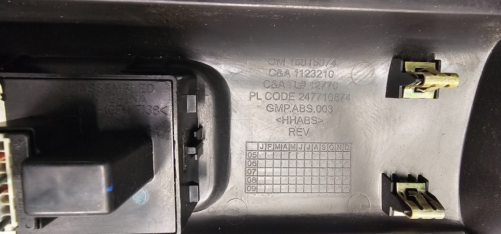 06-11 IMPALA MONTE CARLO  Headlamp Headlight CONTROL SWITCH DIMMER TRUNK RELEASE