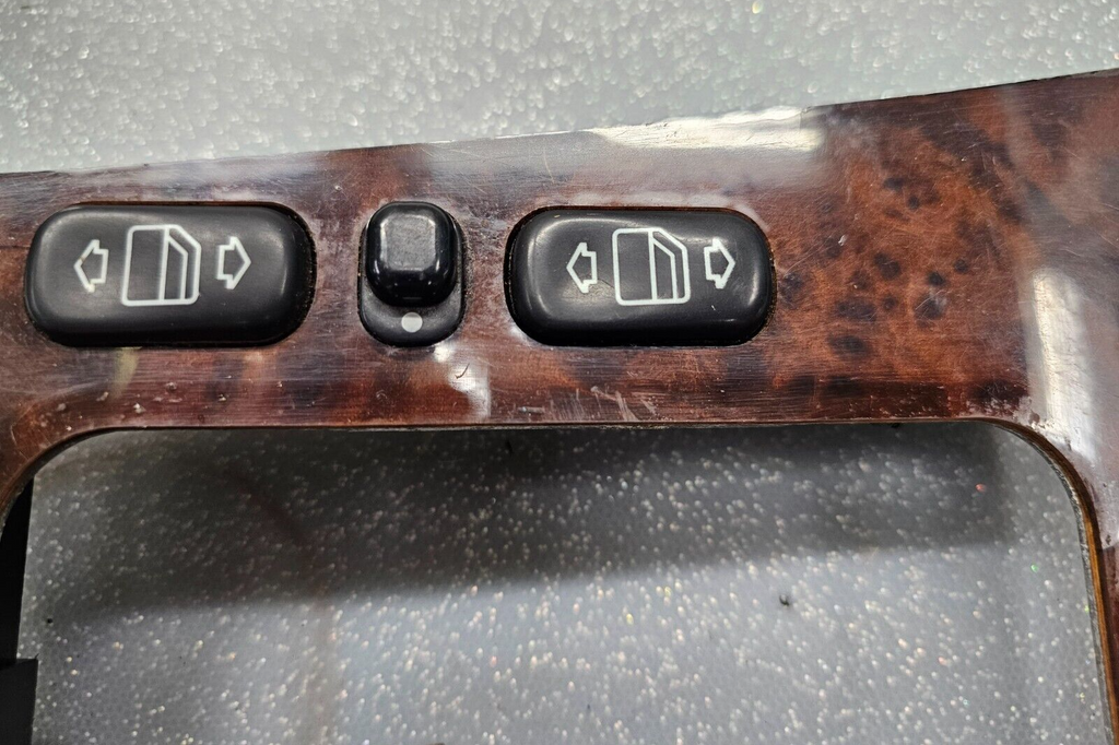 🔥96-97 MERCEDES E300 E320 E420 LEFT DRIVER MASTER WINDOW SWITCH ASSEMBLY WOOD