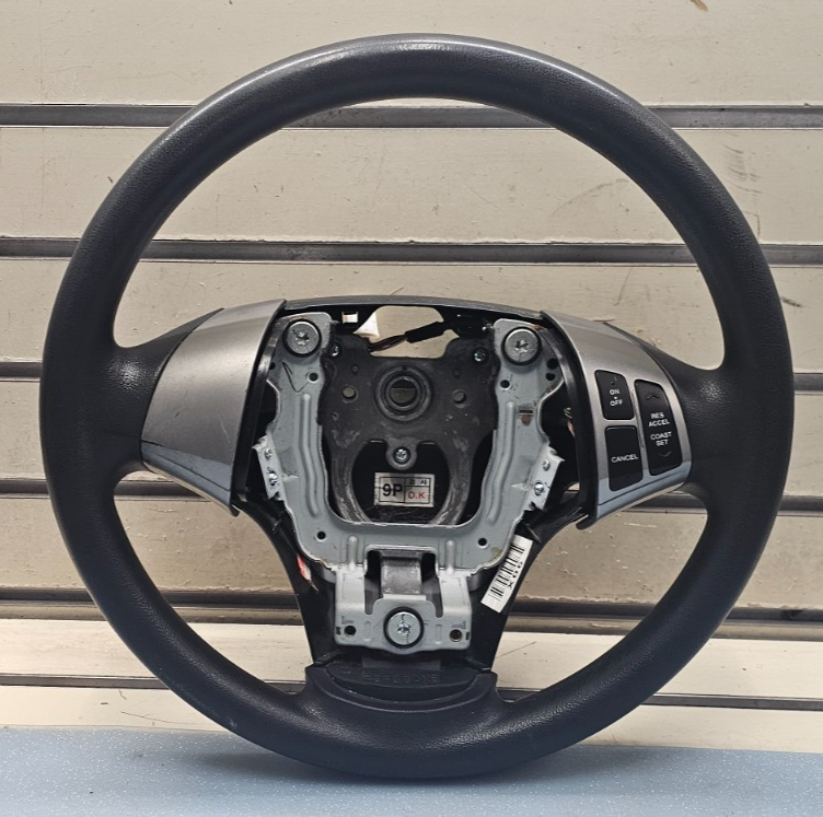 🔥07-09 Elantra Left Driver Steering Column Wheel Cruise Control Leather Black