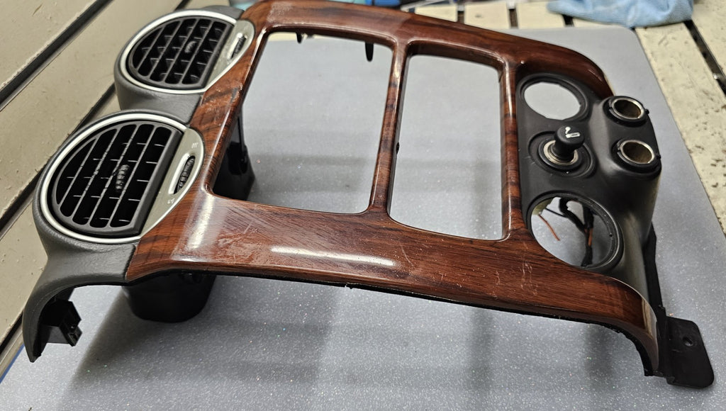 🔥02-09 GMC ENVOY XL DASH FRONT RADIO STEREO DISPLAY BEZEL CLIMATE CONTROL WOOD