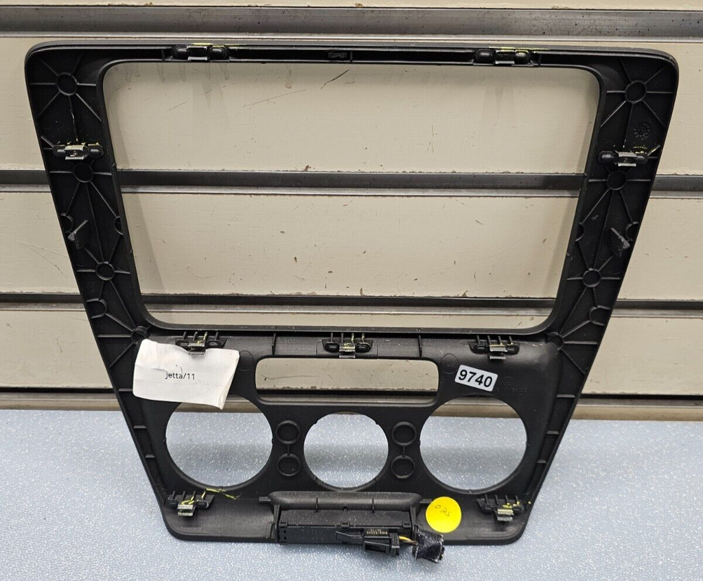 11-14 VW Jetta Dash Radio Stereo Display Climate Control Bezel Trim Panel Black