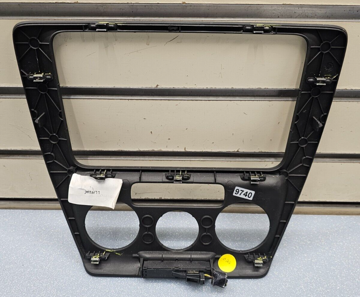 11-14 VW Jetta Dash Radio Stereo Display Climate Control Bezel Trim Panel Black