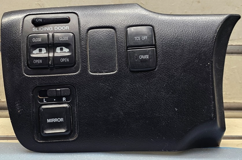 🔥99-04 HONDA ODYSSEY POWER MIRROR SLIDING DOOR SWITCH DASH PANEL BEZEL BLACK