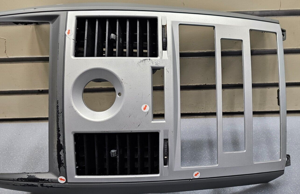 08-10 Grand Caravan Town Country Dash Radio Stereo Trim Bezel Panel SILVER/GRAY