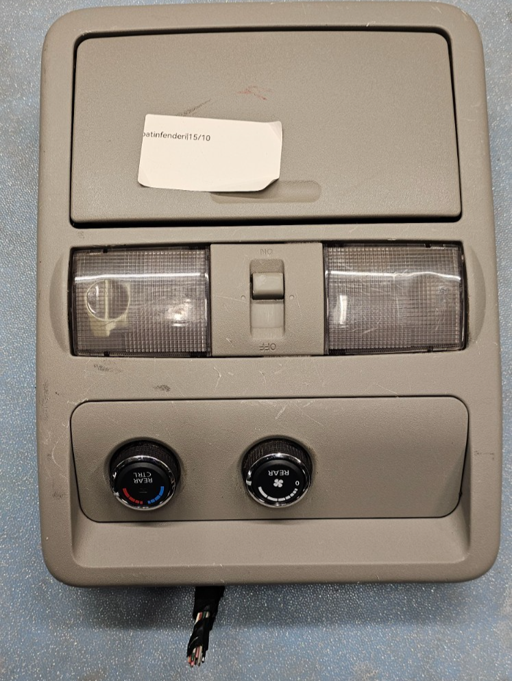 🔥08-12 NISSAN PATHFINDER OVERHEAD CONSOLE W/REAR A/C SUNROOF HVAC CONTROL GRAY