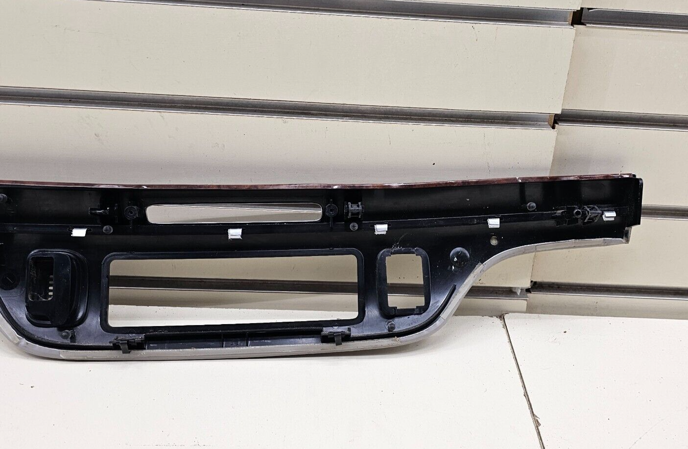 95-97 Lincoln Town Car DASH AC Heater Climate Control Bezel Trim Panel WOOD/GRAY