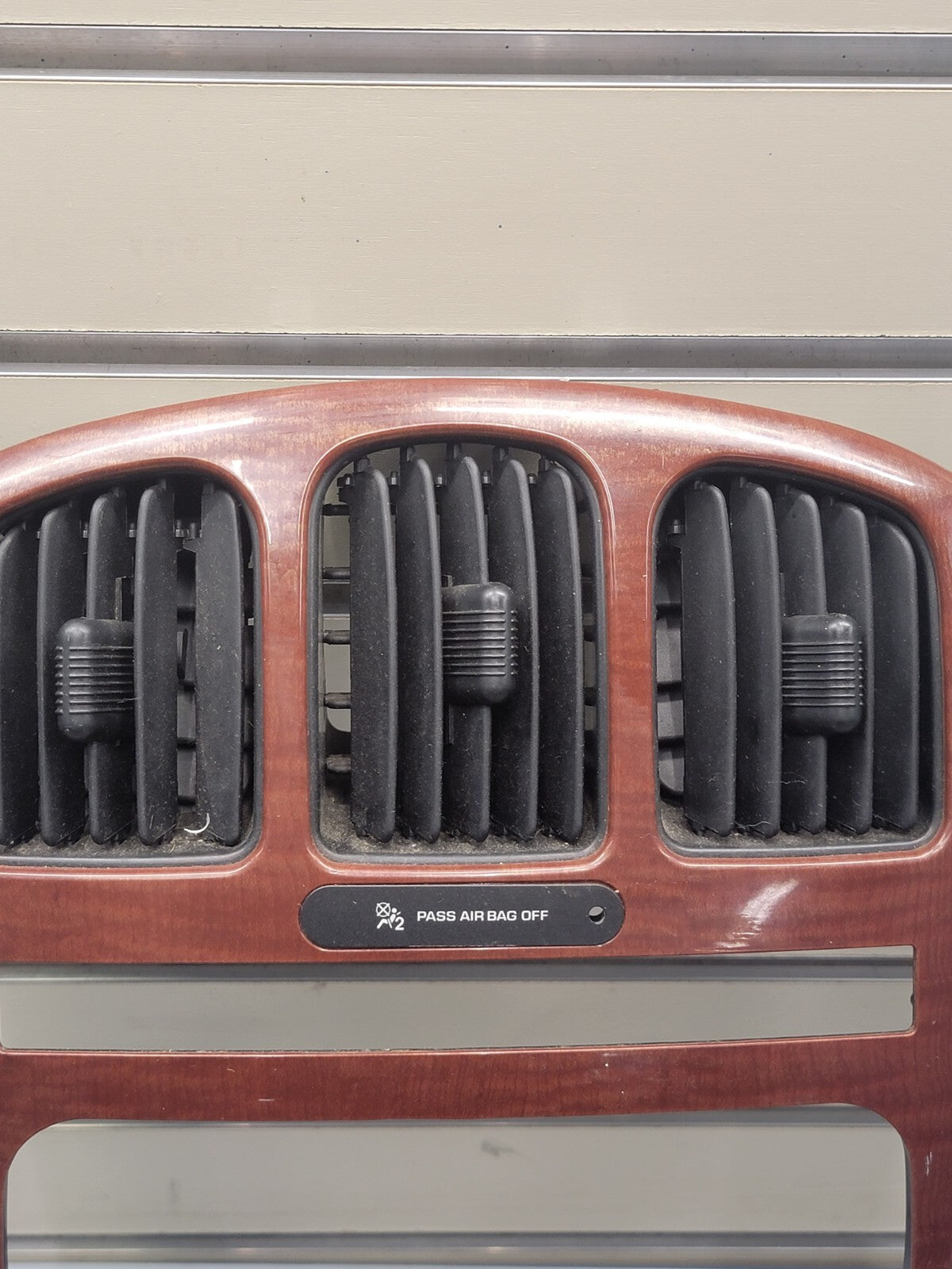 🔥01-07 Dodge Caravan Town & Country dash radio climate TRIM bezel woodgrain