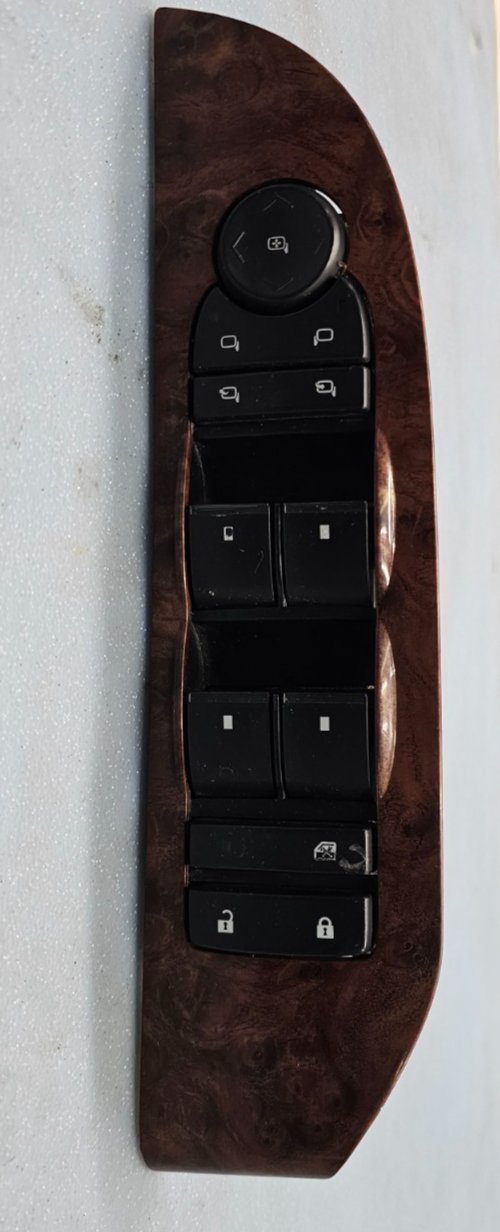🔥07-14 Tahoe Yukon Suburban Left Driver Door Window Master Power Switch Wood