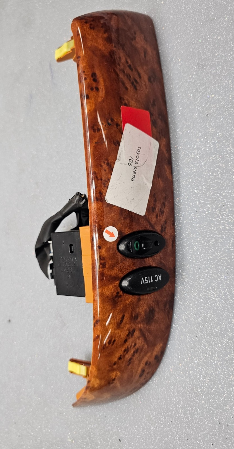 🔥04-10 Toyota Sienna Dash Hazard Defrost Light Door Switch Trim Bezel Wood