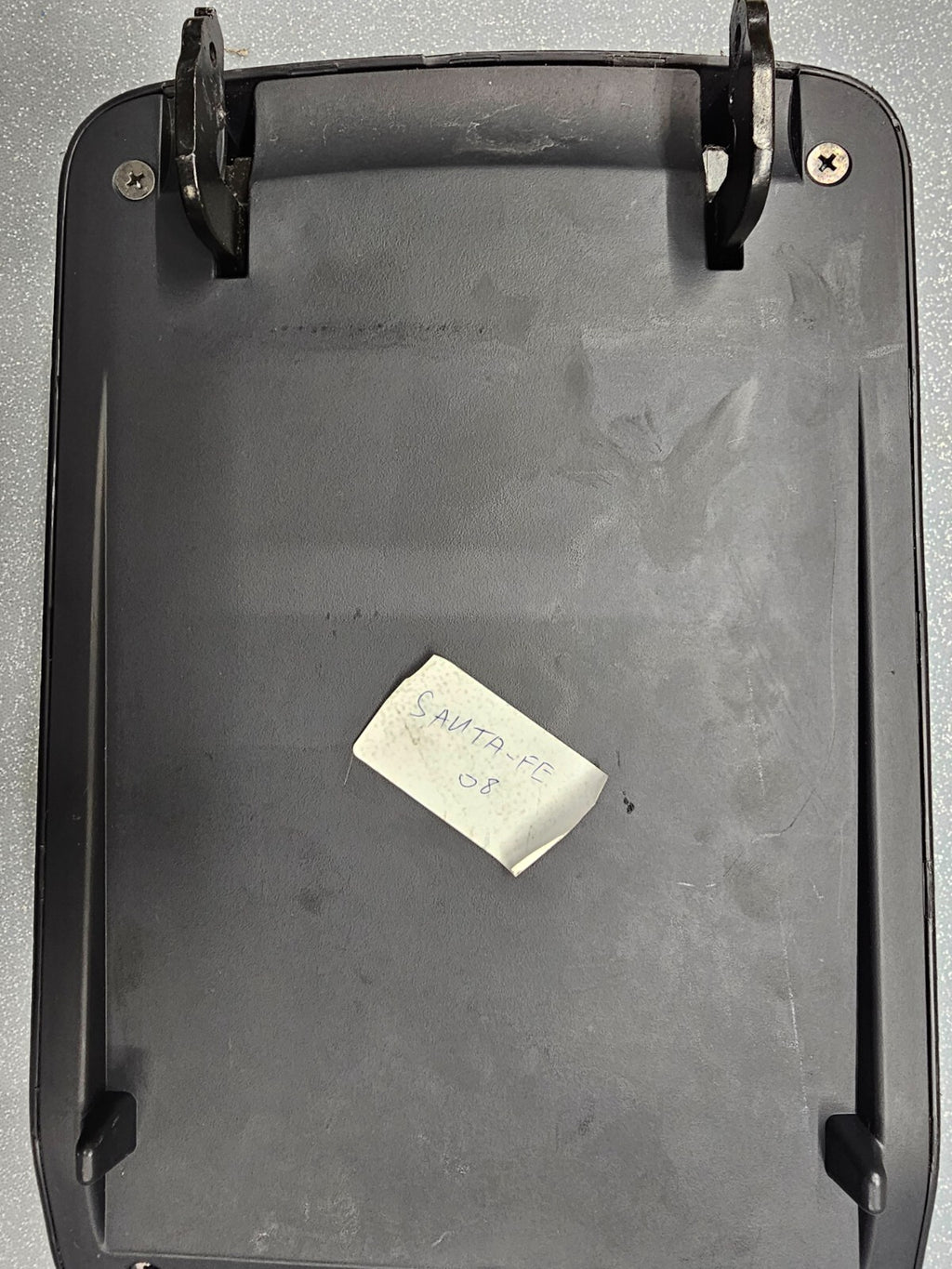 07-12 Santa Fe Center Console Arm Rest Cover Lid Top Pad Storage Assembly Black