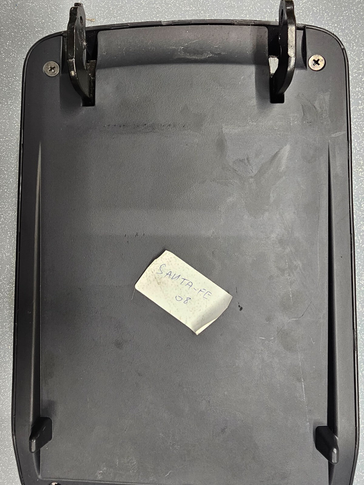 07-12 Santa Fe Center Console Arm Rest Cover Lid Top Pad Storage Assembly Black