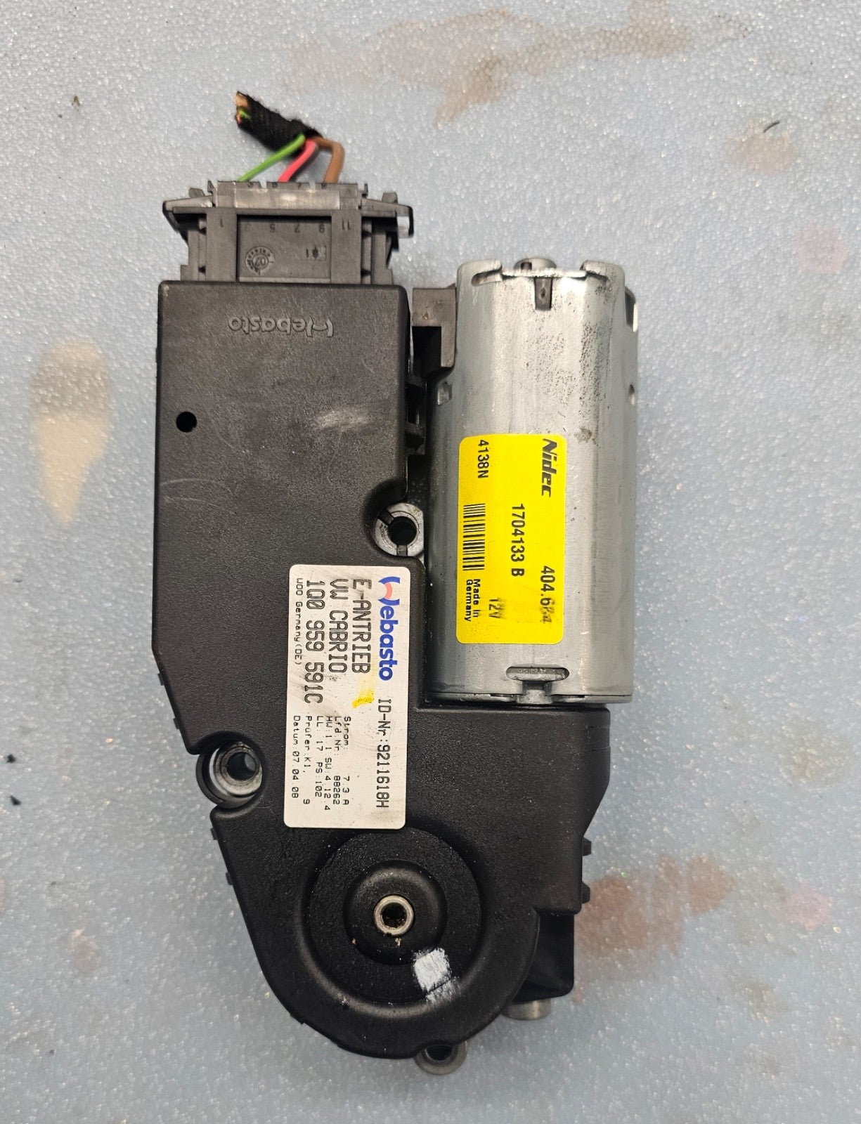 07-16 VOLKSWAGEN EOS Sun Roof Sunroof Motor Actuator OEM